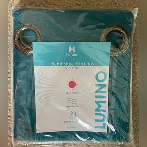 Semi Sheer Curtains - Teal